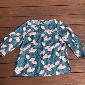 Silk calanit flower Lafayette 148 shirt